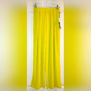 Love 83 women's size medium lime green wide leg pants